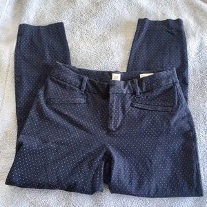 Gap Navy Blue Polka Dot Curvy Ankle Skinny Pants